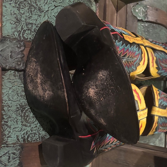 This is a pair of Yippee Ki Yay by Old Gringo Yucatan Triad black cowboy boots9 - Picture 6 of 6
